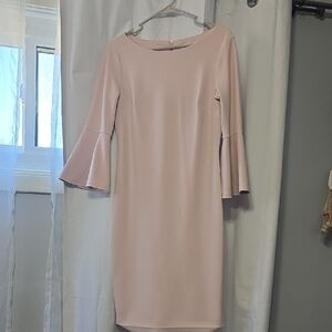 Calvin Klein Soft Pink Long Sleeve Dress